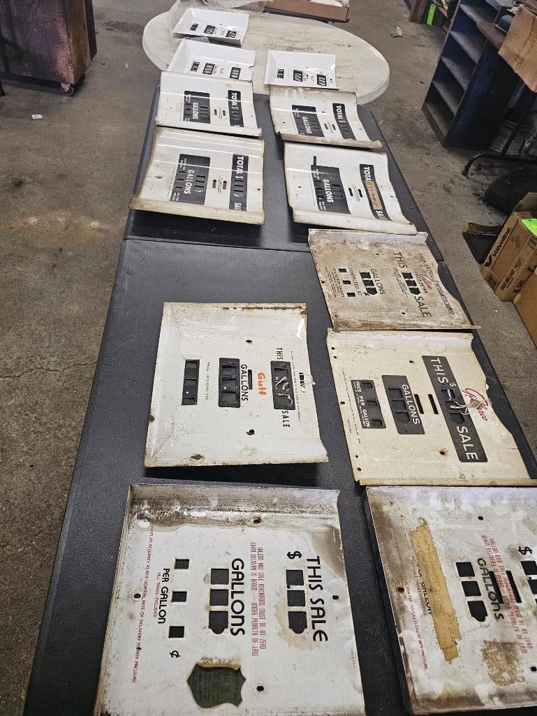 Assortment of Gasoline Pump Fronts: Assortment of Gasoline Pump Fronts