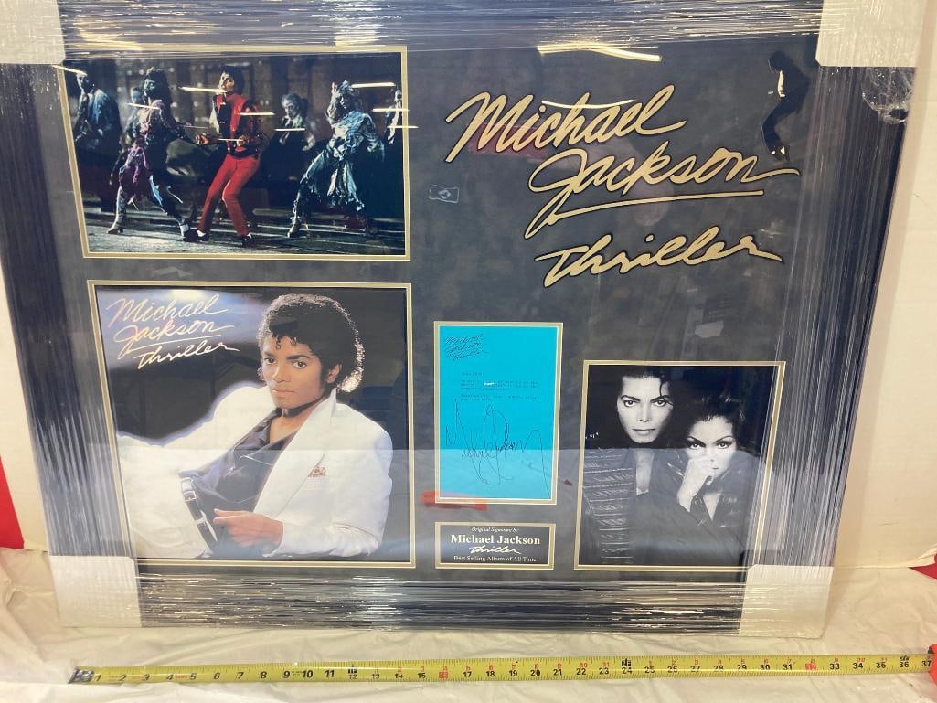 Michael Jackson "Thriller" Signed Letter To Janet Jackson Photo Frame 34 x 36 x 4 (1 of 4)