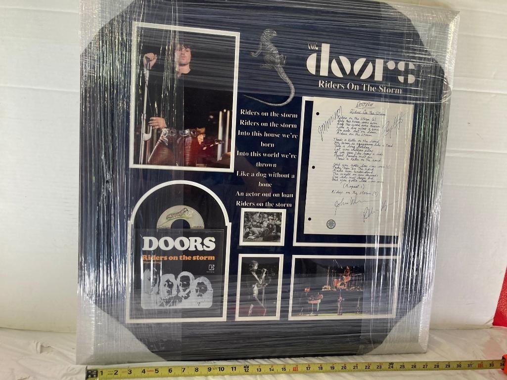 Doors "Riders On The Storm" Signed Lyrics Photo Frame 28 x 40 x 4 (1 of 4)