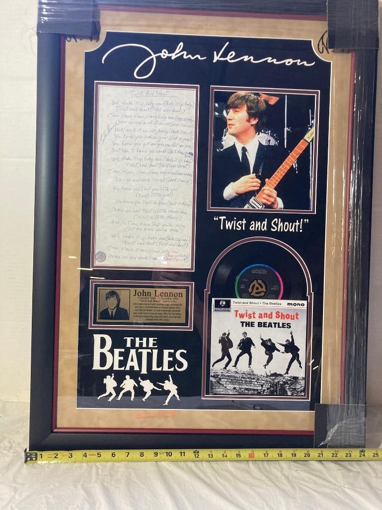 Beatles "Twist And Shout" Signed Lyrics Photo Frame 24 x 32 x 4 (1 of 4)