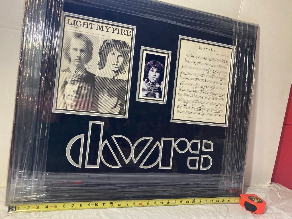 Doors "Light My Fire" Signed Sheet Music Photo Frame 32 x 32 x 4 (1 of 4)