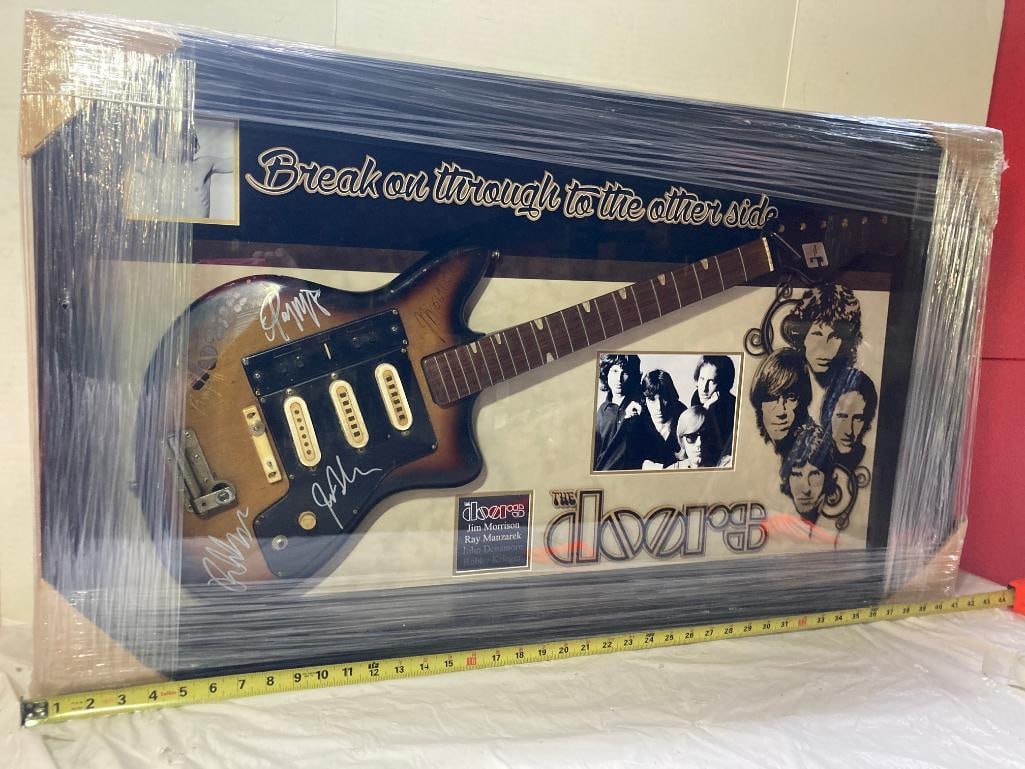 Doors Signed Electric Guitar Photo Frame 42 x 38 x 4 (1 of 3)