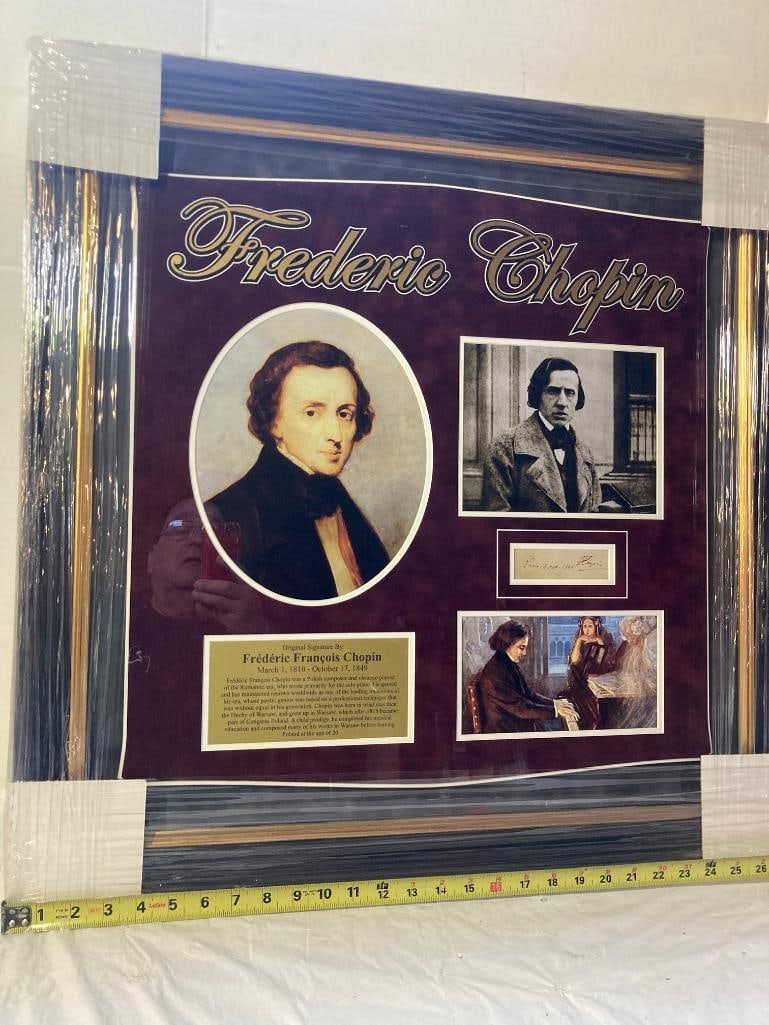 Fredric Chopin Signed Cut Photo Frame 28 x 36 x 4 (1 of 4)