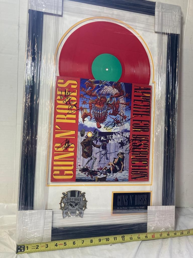 Guns N' Roses "Appetite For Destruction" Signed Banned Album Photo 30 x 36 x 4 (1 of 3)