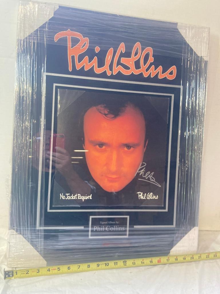 Phil Collins "No Jacket Required" Signed Album Photo Frame 22 x 30 x 4: Phil Collins "No Jacket Required" Signed Album Photo Frame 22 x 30 x 4