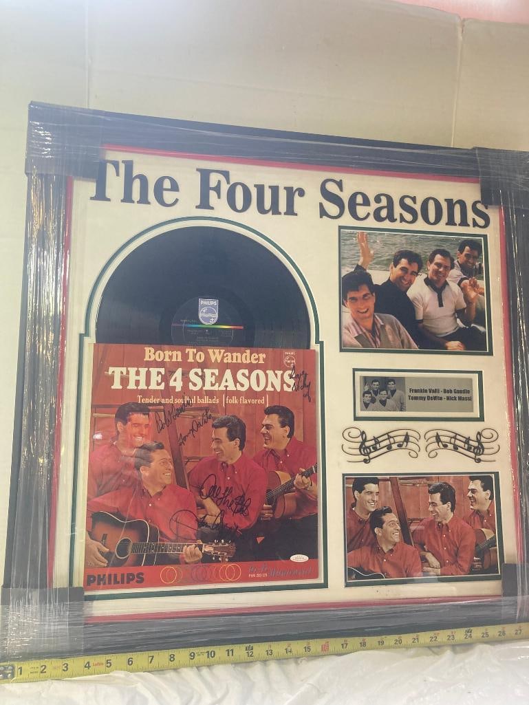 Franki Valli & The Four Season Signed LP Photo Frame 28 x 32 x 4 (1 of 4)