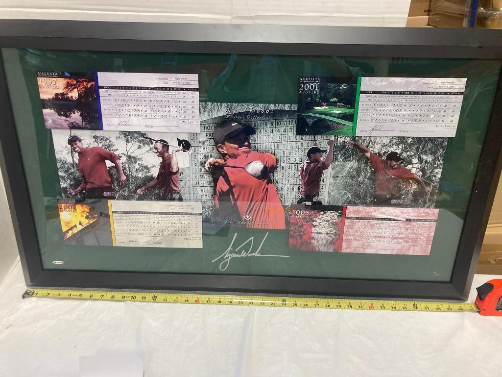 Tiger Woods Upper Deck Original Signed Score Cards Photo Frame (1 of 3)