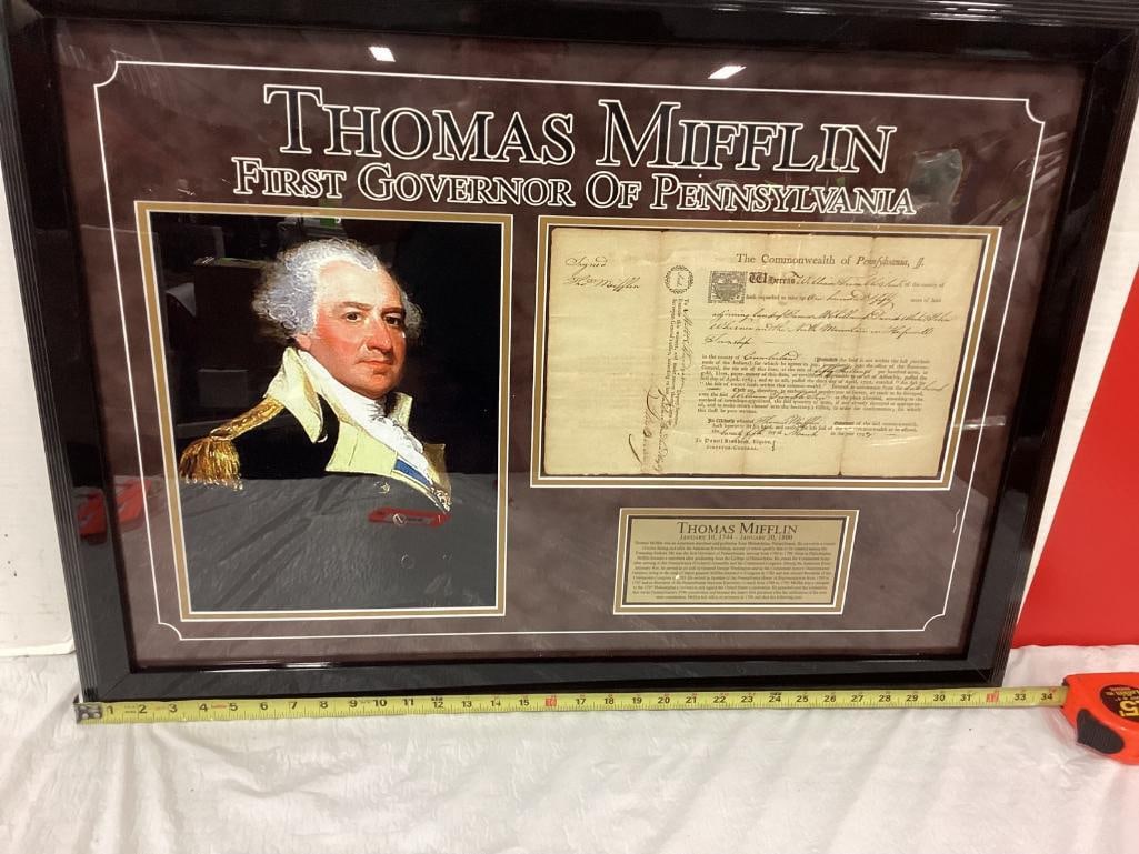 Thomas Mifflin Signed Document Photo Frame (1 of 3)