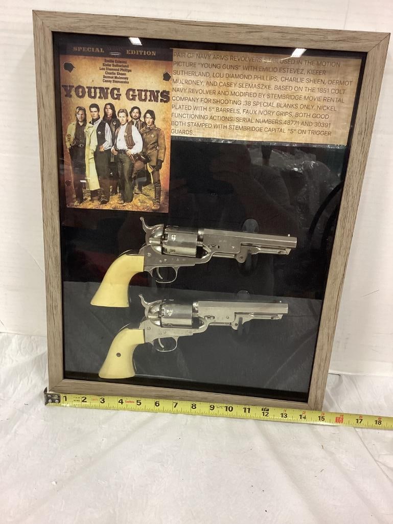 Young Guns 2 Pair Navy Arms Revolvers Star Used Movie Props (1 of 4)