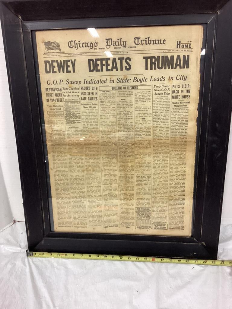 1948 "Dewey Defeats Truman" Chicago Daily Tribune Newspaper (1 of 2)