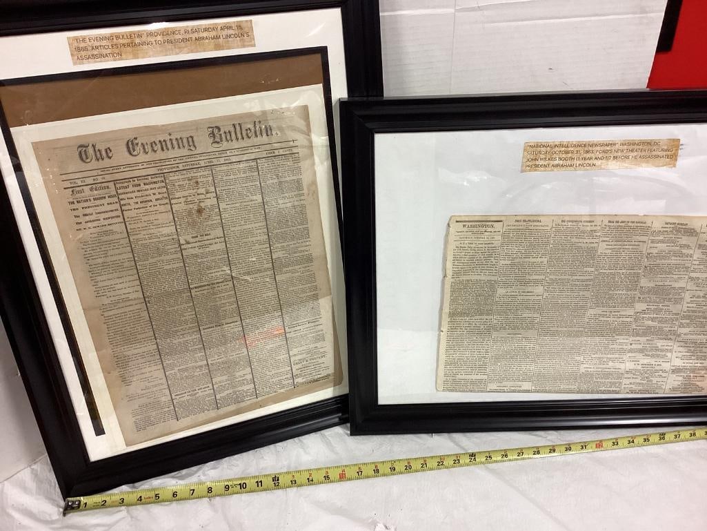 The Evening Bulletin,1865 Wash.DC Newspaper Lincoln Assassination  (1 of 3)