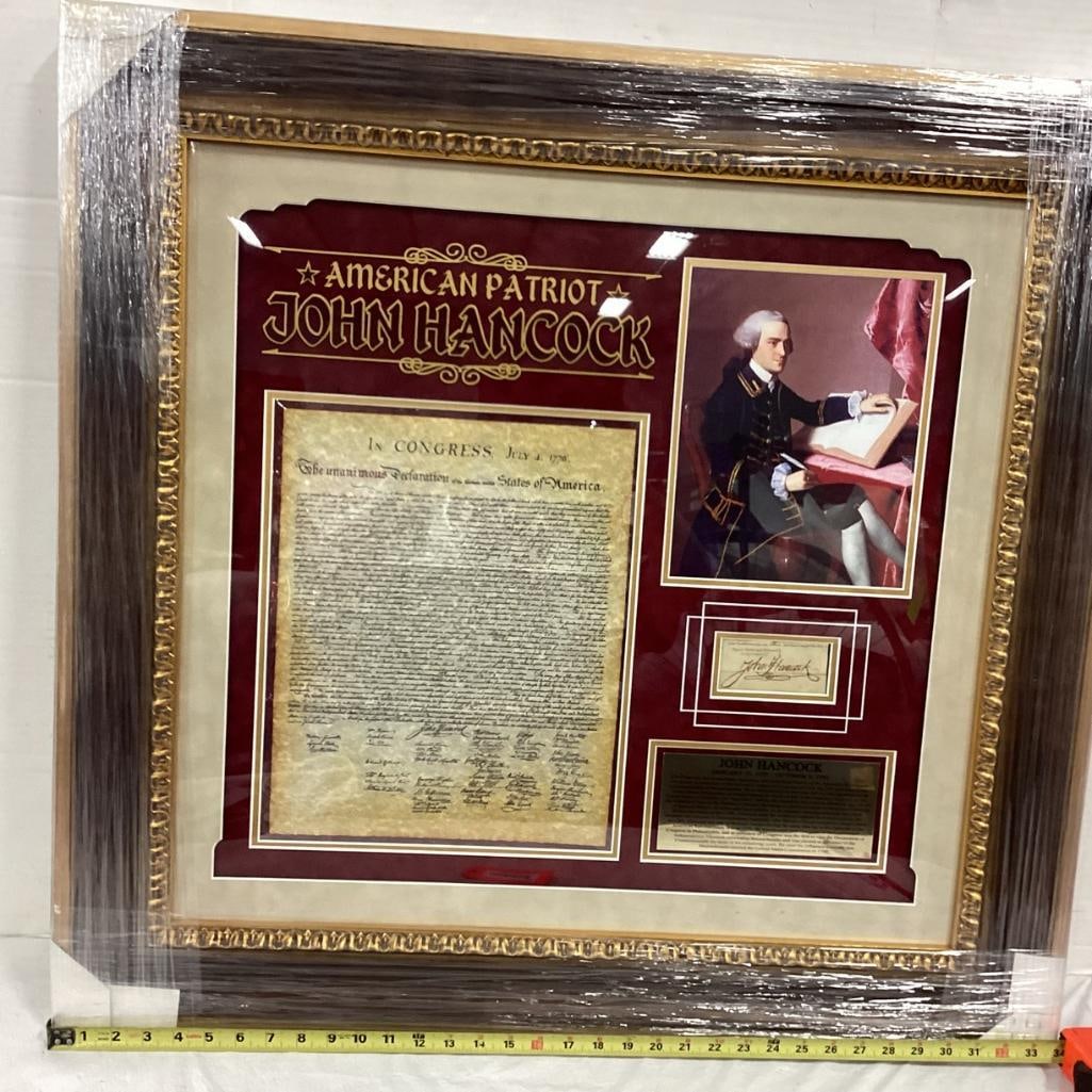 John Hancock Signed Cut Photo Frame 34 x 34 (1 of 3)