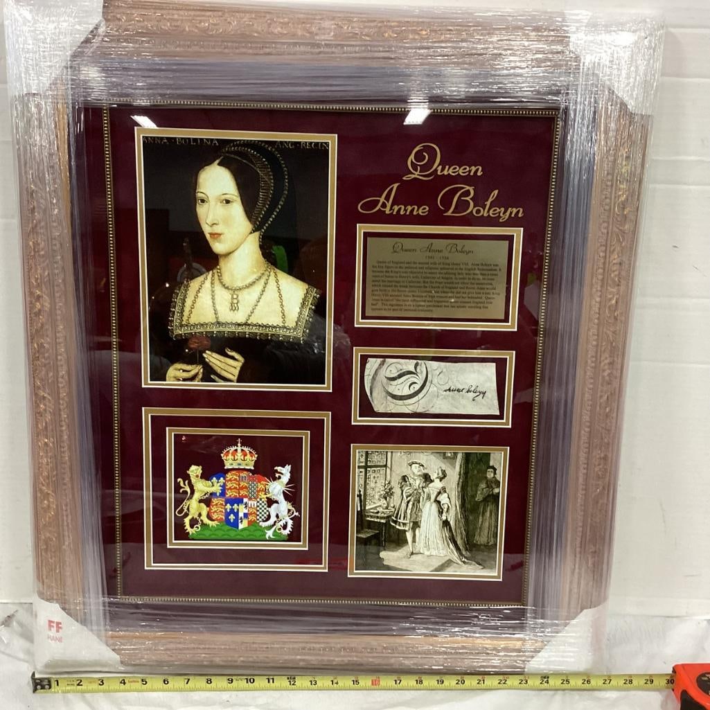 Queen Anne Boleyn Signed Cut Photo Frame 27 x 32: Queen Anne Boleyn Signed Cut Photo Frame 27 x 32
