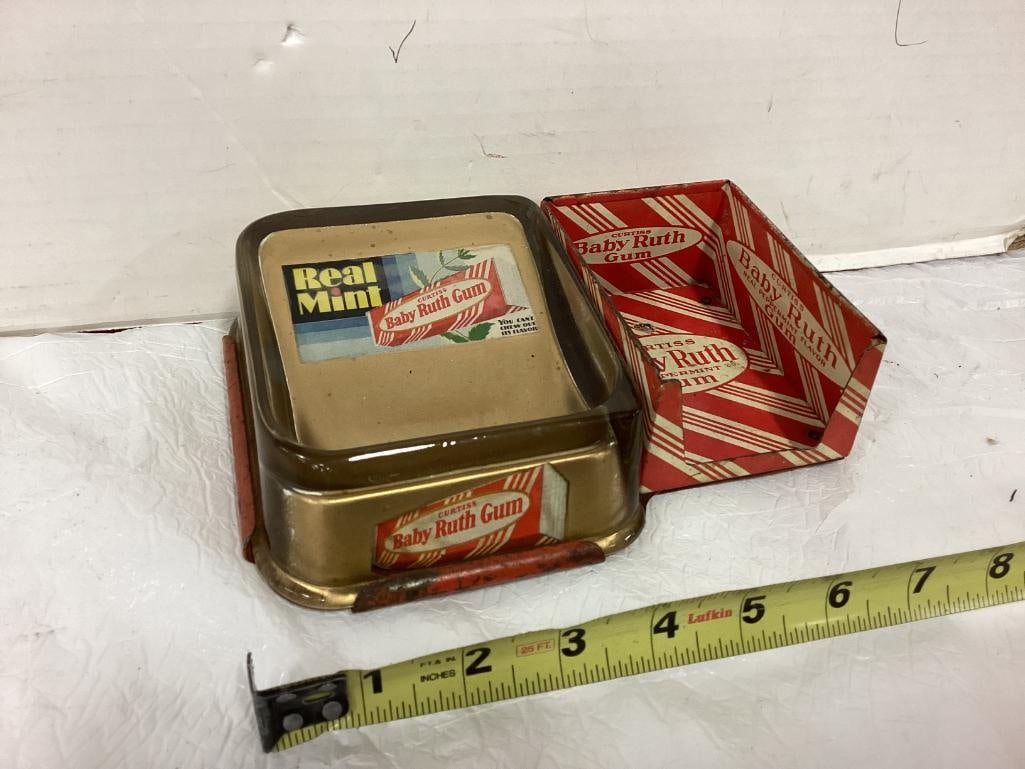 1920's "Curtiss Baby Ruth" Gum Dispenser Advertising counter Display Box: 1920's "Curtiss Baby Ruth" Gum Dispenser Advertising counter Display Box