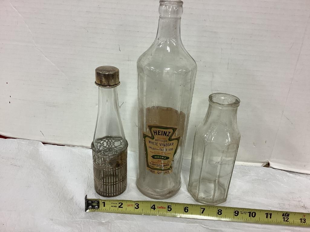 Vintage Heinz bottle and 2 bottles: Vintage Heinz bottle and 2 bottles