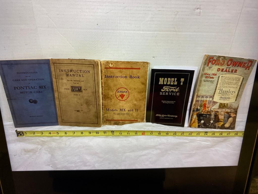 Owners & Service Manuals:Pontiac 6, Flint Six, Jordan, Model T, and ford owner and Dealer  (1 of 3)