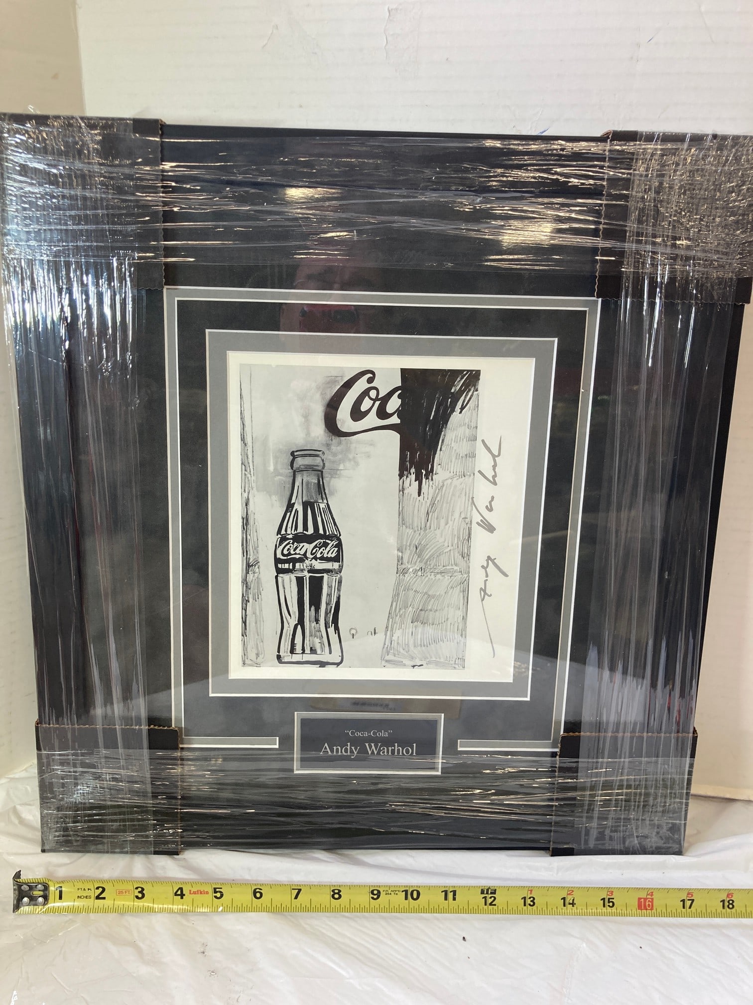 Andy Warhol "Coca Cola" Signed Lithograph Photo Frame (1 of 3)