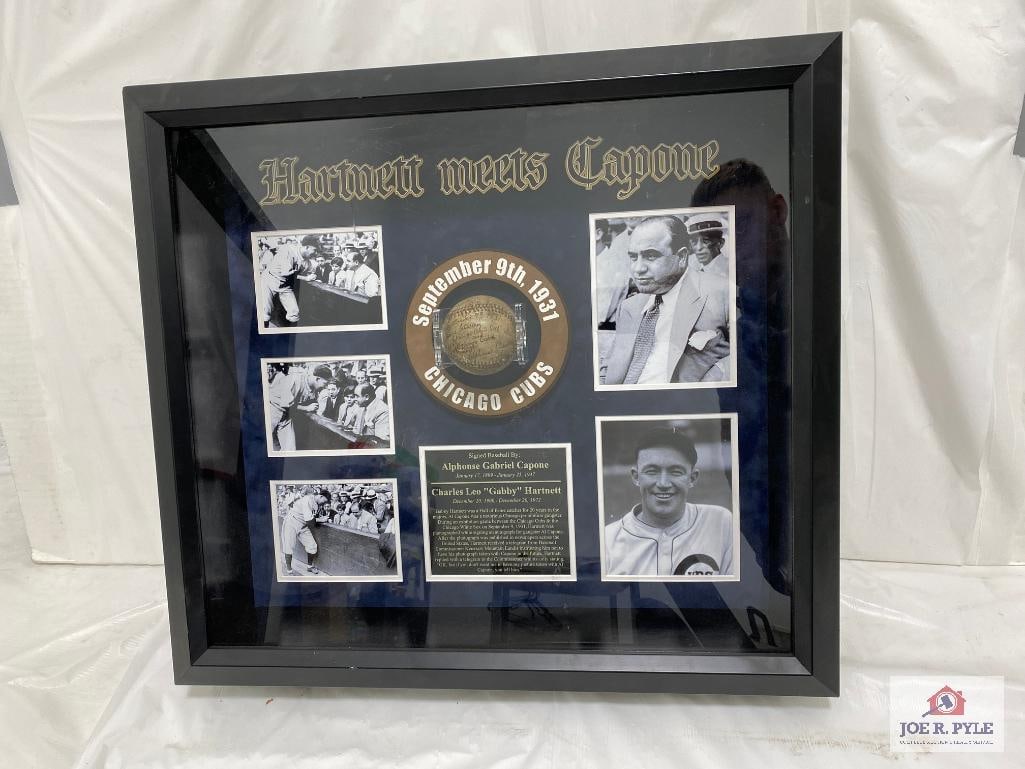 "Harnett Meets Capone" Al Capone/Hartnett Signed Baseball 1931 - with COA (1 of 3)