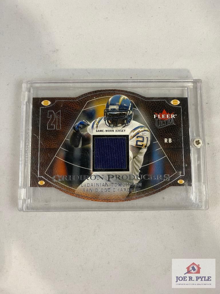 2004 Fleer Ultra Gridiron Producers Jersey Ladainian Tomlinson "Patch" 4/9 (1 of 2)