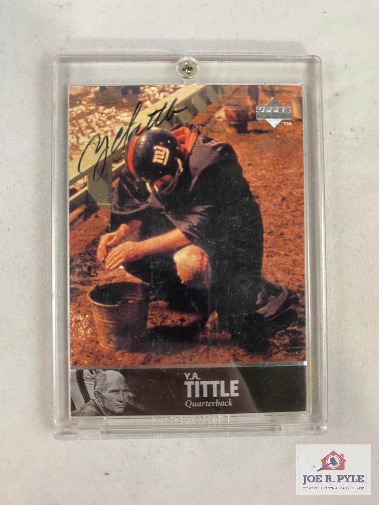 Signed Y.A. Tittle 1997 Upper Deck NFL Legends #66 (1 of 2)