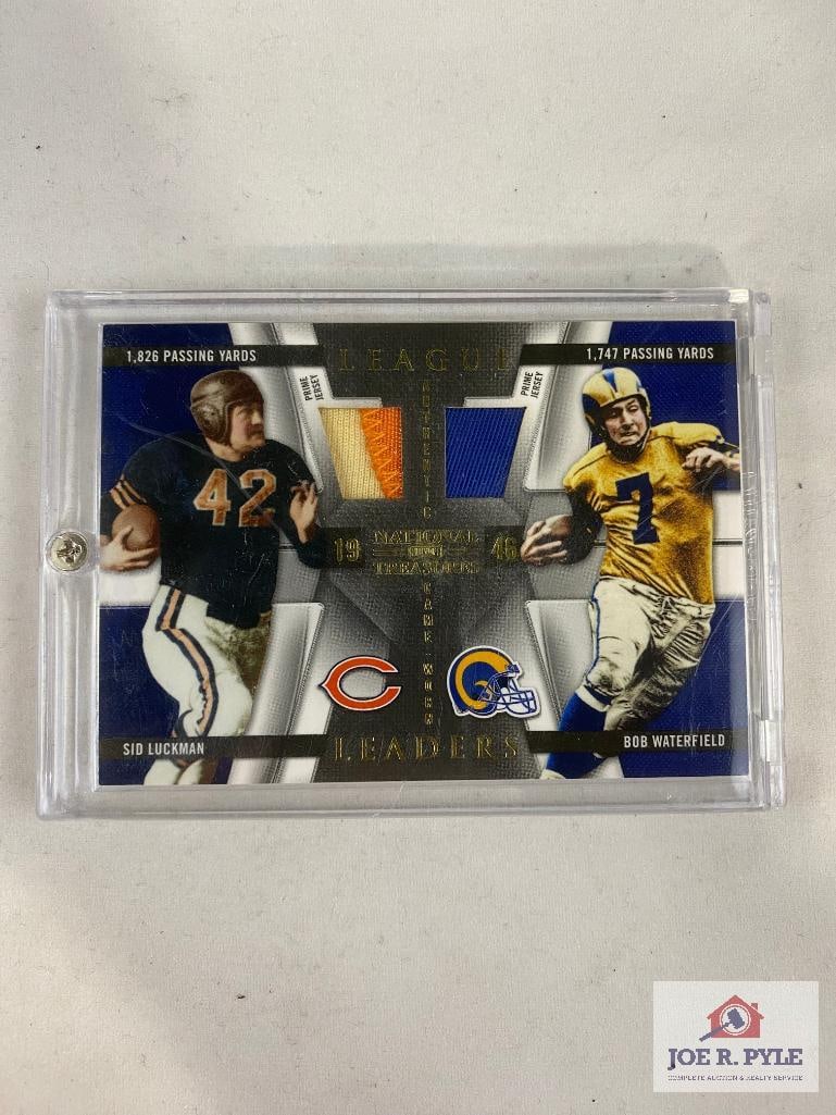 Sid Luckman/Bob Waterfield 2009 League Leaders Jersey Pieces 5/5: Sid Luckman/Bob Waterfield 2009 League Leaders Jersey Pieces 5/5