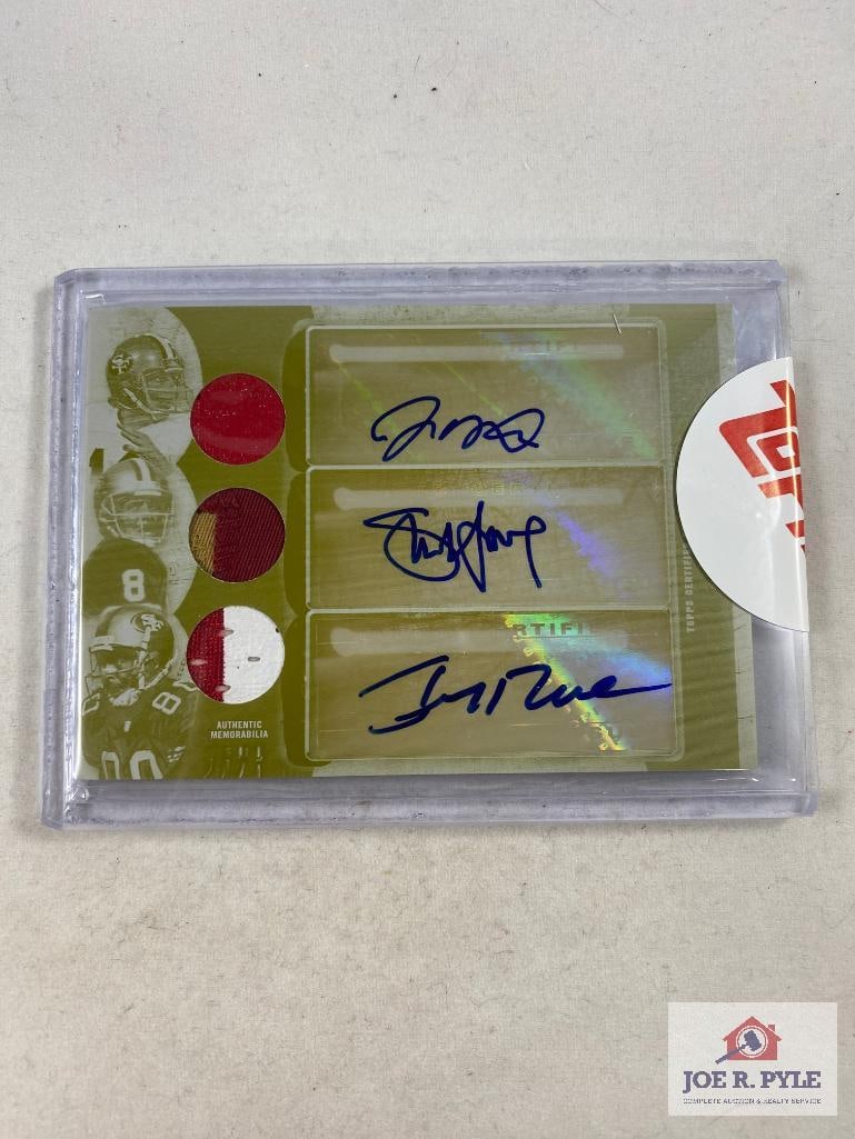 2013 Montana/Young/Rice Topps Triple Threads 1 of 1 White Whale TTART-MYR: 2013 Montana/Young/Rice Topps Triple Threads 1 of 1 White Whale TTART-MYR