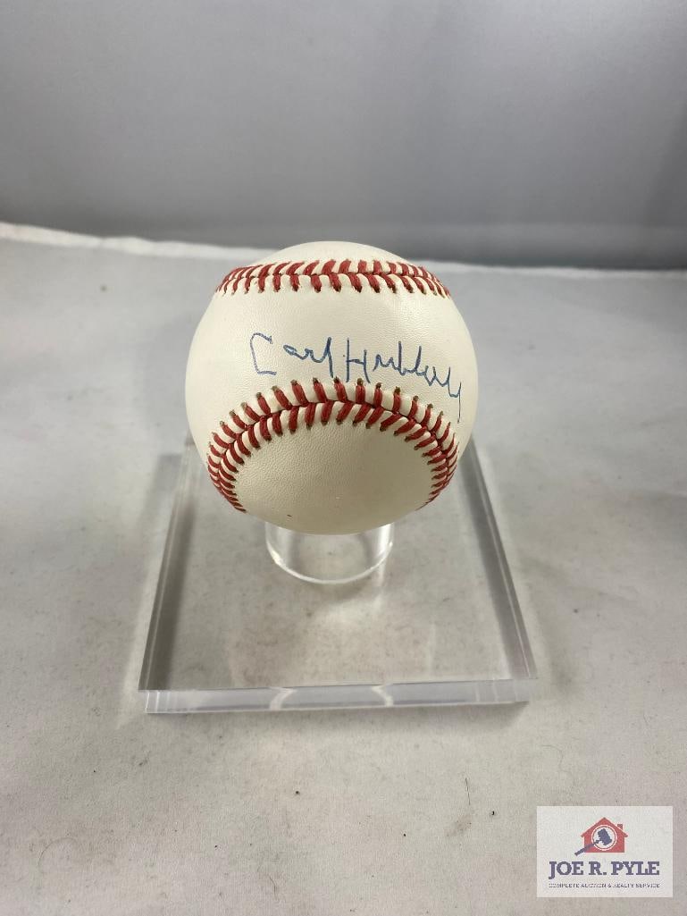 Carl Hubbell Signed Baseball - with COA (1 of 3)
