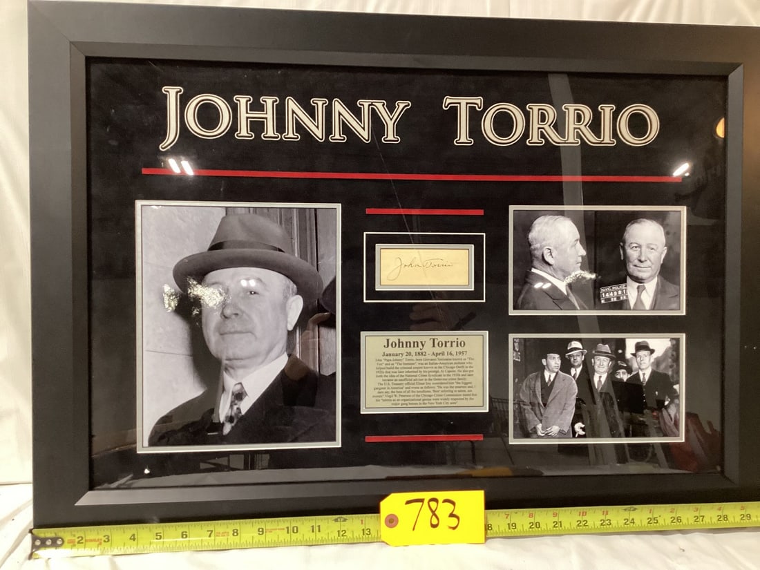 John Torrio signed cut photo frame Italian American Mobster (1 of 3)