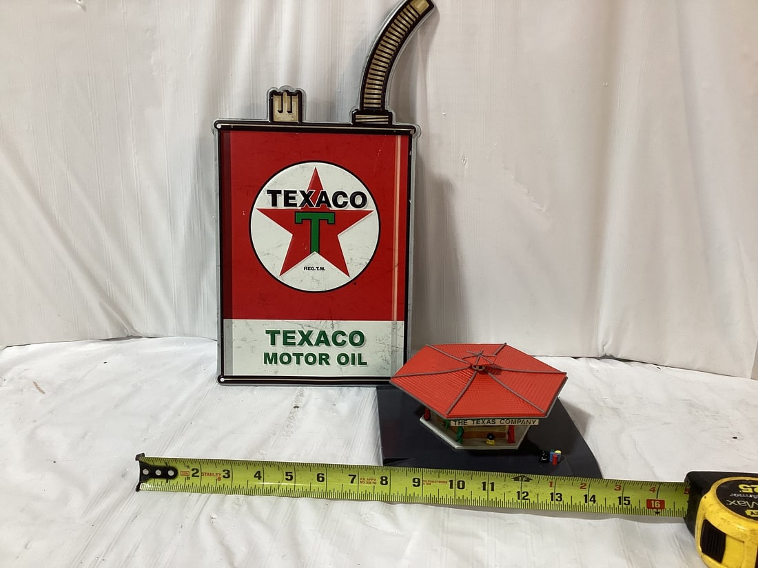 Lefton Texas Company and tin Texaco sign (1 of 3)