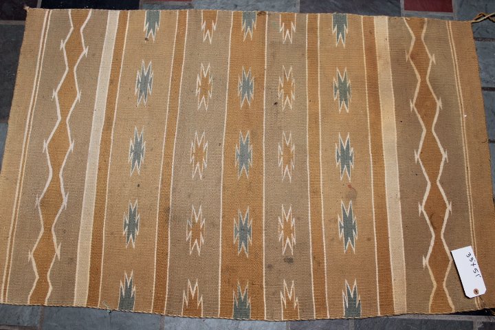 Three Native American Rugs, 25" x 49", 31" x 52" & 33": Three Native American Rugs, 25" x 49", 31" x 52" & 33" x 51" stains no ref.#