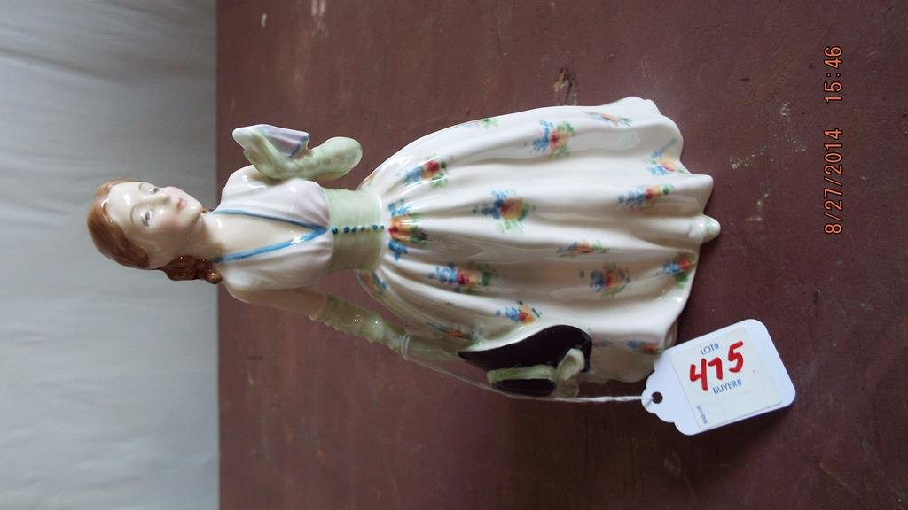 Royalton Doulton figurine, "Carolyn" 1952 HN2112 6: Royalton Doulton figurine, "Carolyn" 1952 HN2112 6 3/4"H ref.#996