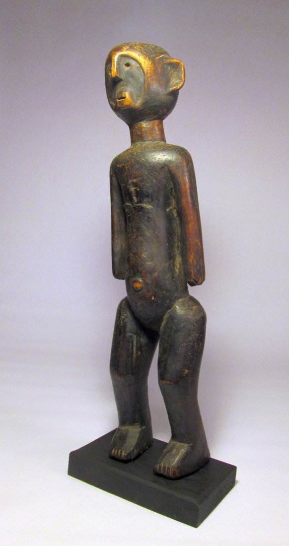 Old Bobo Fing Spirit figure, African Art: Description: Carved wooden idol from Burkina faso, West Africa. This is a rare find from the Bobo Fing (or possibly Mossi) peoples, and is presumably a Spirit figure, due to the lack of any sex organs