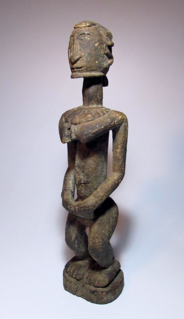 Old Dogon female idol, encrusted surface, Mali, Africa (1 of 4)