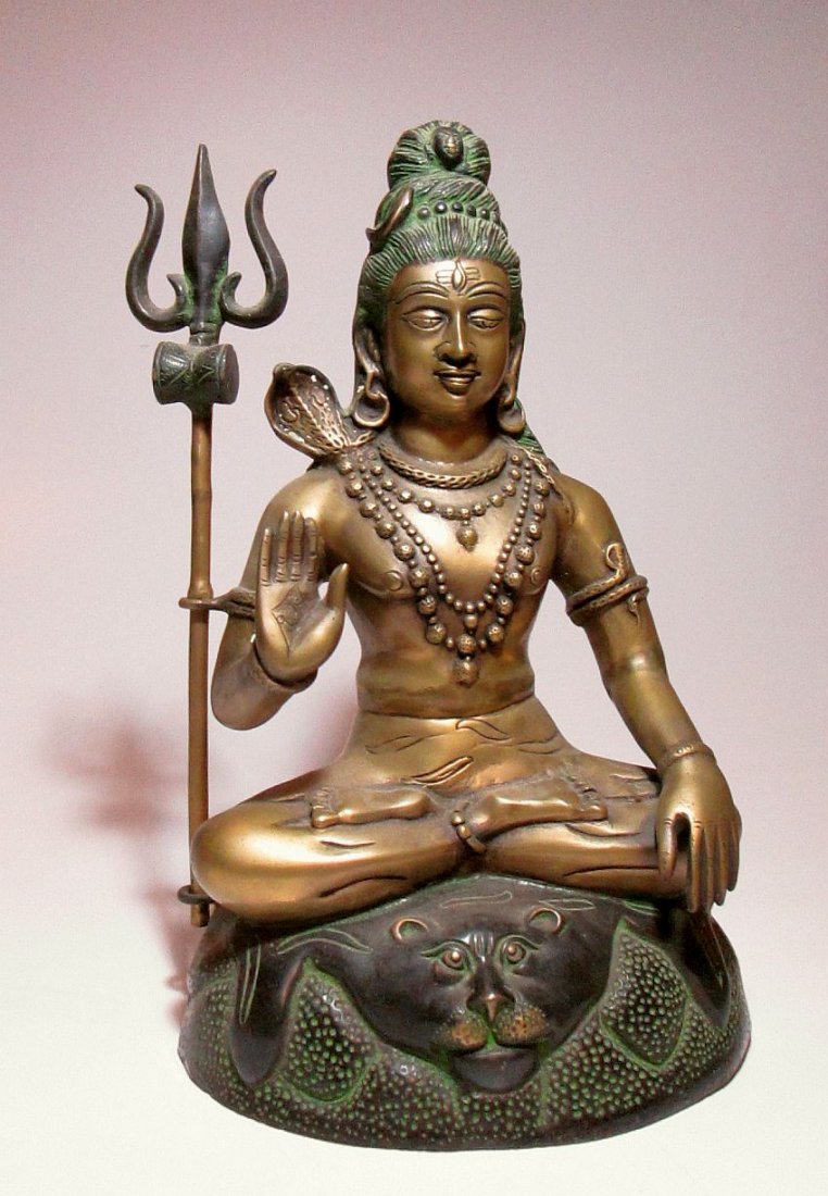 Large Shiva devotional bronze from india, Hindu Art (1 of 6)