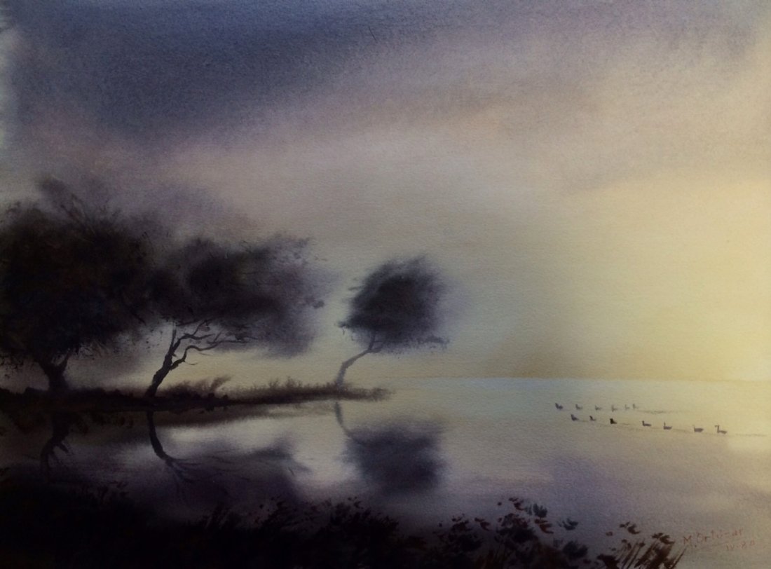 "Sundown on the Duckpond" by Mariano Ortuzar (1 of 2)