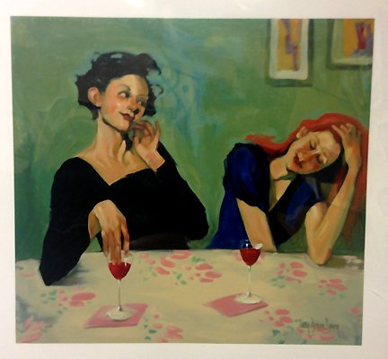 "Too Much Fun" by Linda Kyser Smith: Serigraph o Paper number 136/195 Paper Size 30x32" Image Size 24x36" Linda Kyser Smith is an award winning Artist for both oil paintings and pastel media. She has paintings in the Montgomery Museum of
