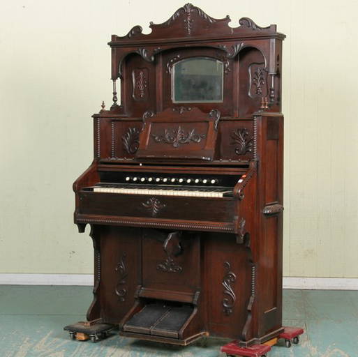 Late 1800 Victorian Pump Organ, "malcolm Organ, J