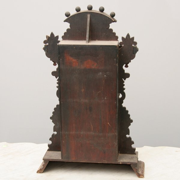 Late 1800 Eastlake Victorian mantel clock, solid - 4