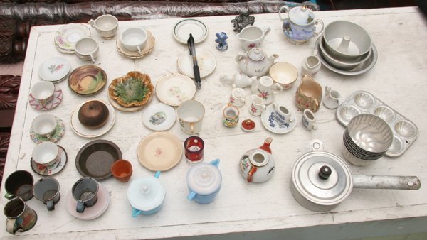 Lot of thirty plus pieces child's porcelain and g - 4