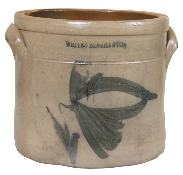 Lot of two pieces stoneware items, 1) two gallon - 7