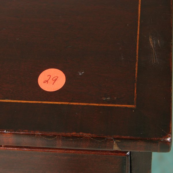 C1800 Hepplewhite four drawer chest, mahogany, sa - 3