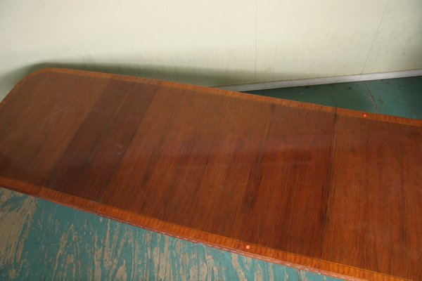Contemporary Chippendale style triple pedestal ba - 5