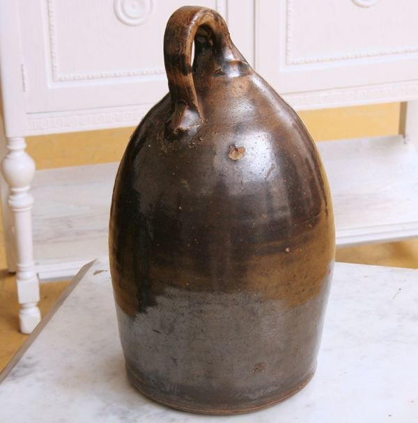 Unusual late 19th Century stoneware float, brown - 3