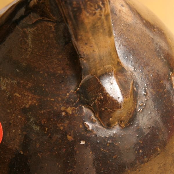 Unusual late 19th Century stoneware float, brown - 5