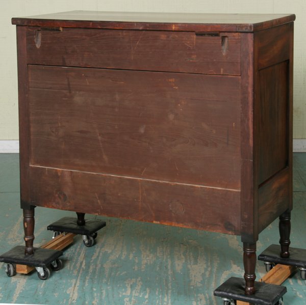 Early 1800 Sheraton four drawer chest, fiddleback - 2
