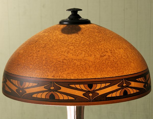 Early 1900 lamp, signed "Bradley and Hubbard" at - 2