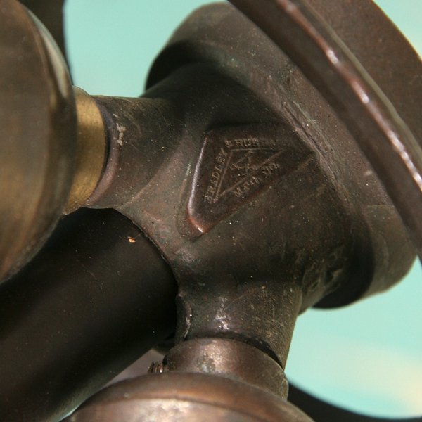 Early 1900 lamp, signed "Bradley and Hubbard" at - 3