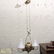 1092: Victorian hanging double angle lamp, solid brass, - 2