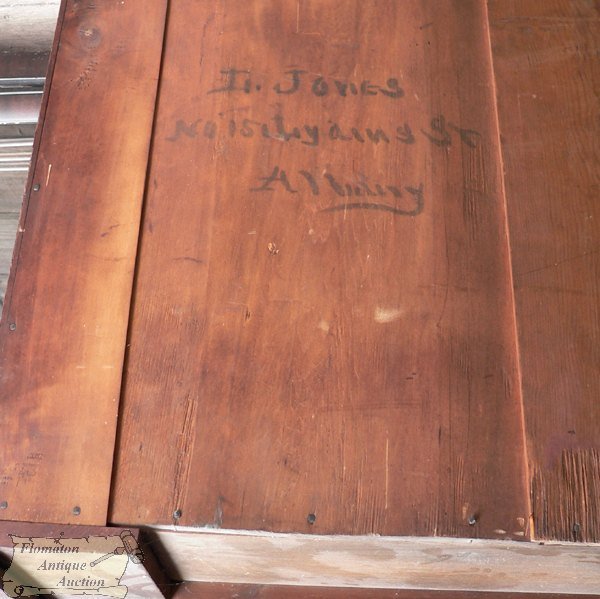 1830 Empire butlers secretary, mahogany, two draw - 3
