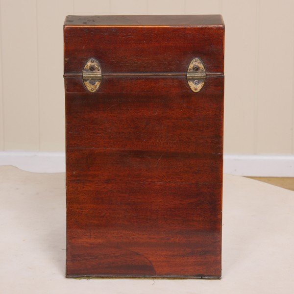C1800 Hepplewhite knife box, mahogany, satinwood t - 6